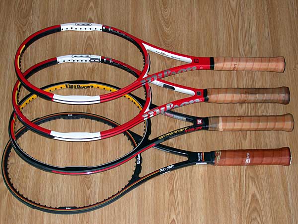 Test racquets in their 'bare' condition